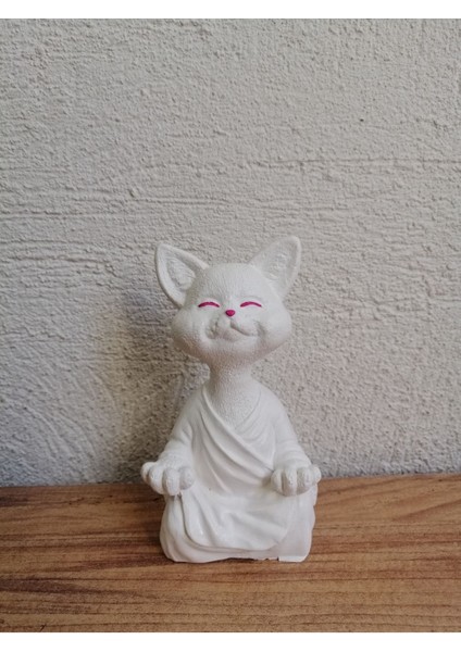 Yoga Yapan Kedi Biblo Meditasyon Kedi Heykeli Ev Dekorasyon