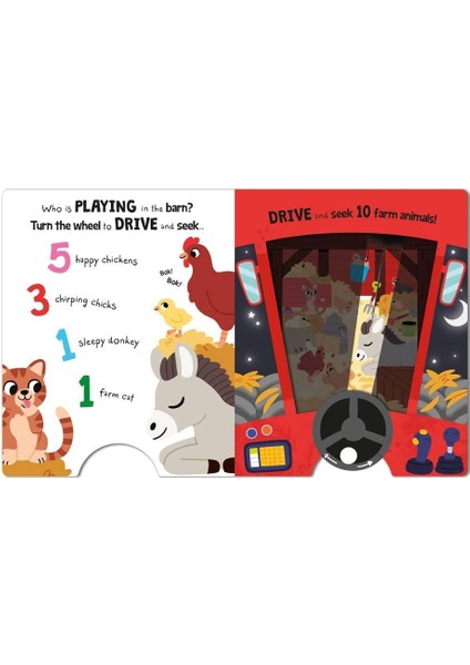 Drive And Seek Farm - A Magic Headlight Book