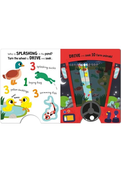 Drive And Seek Farm - A Magic Headlight Book