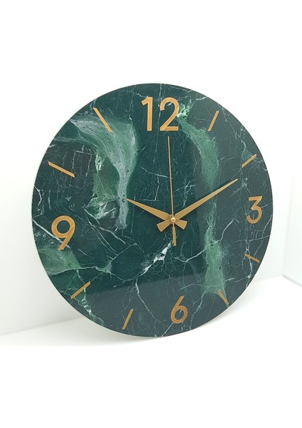 Mermer Desenli Yuvarlak Duvar Saati fırsatları