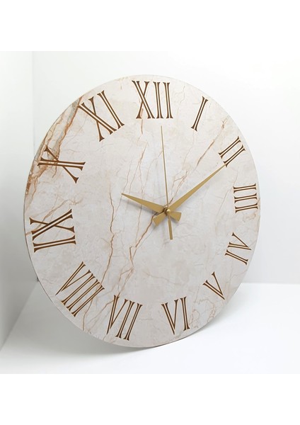 Mermer Desenli Yuvarlak Duvar Saati fiyatları
