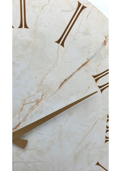 Mermer Desenli Yuvarlak Duvar Saati fırsatları