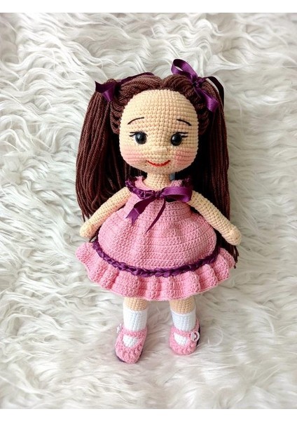 Pembe Pamuk Şekerim Bebek Amigurumi Organik Oyuncak