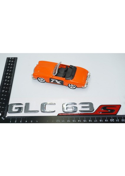 Glc 63S Bagaj Kırmızı Krom Abs Yazı Logo Benz Ile Uyumlu