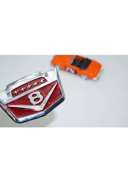 V8 Bagaj Yeni Versiyon Krom Metal Logo Amblem