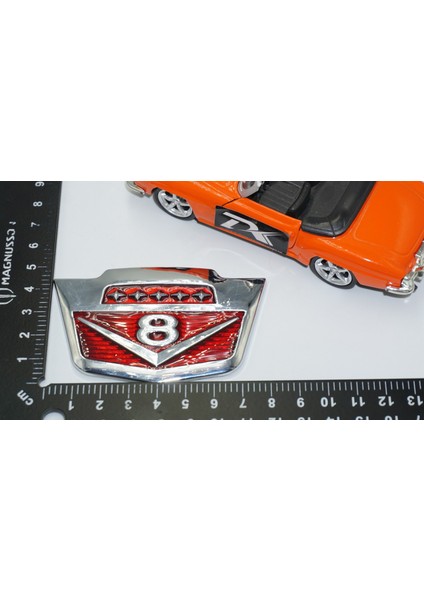 V8 Bagaj Yeni Versiyon Krom Metal Logo Amblem