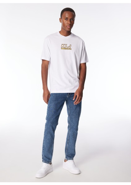 Beyaz Erkek T-Shirt 240D1701_KLJ Regular Sslv Skate Tee