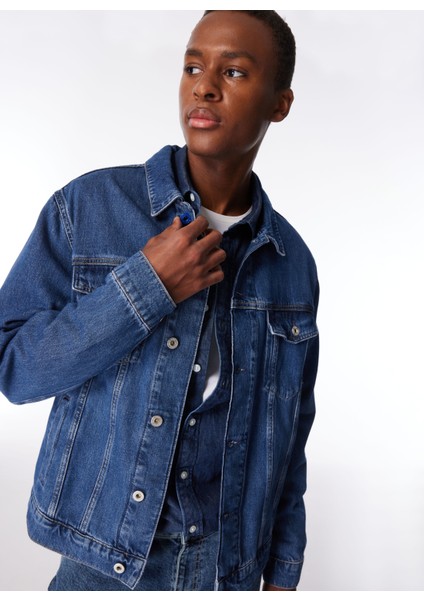 Erkek Denim Ceket 240D1404_KLJ Regular Denım Jacket