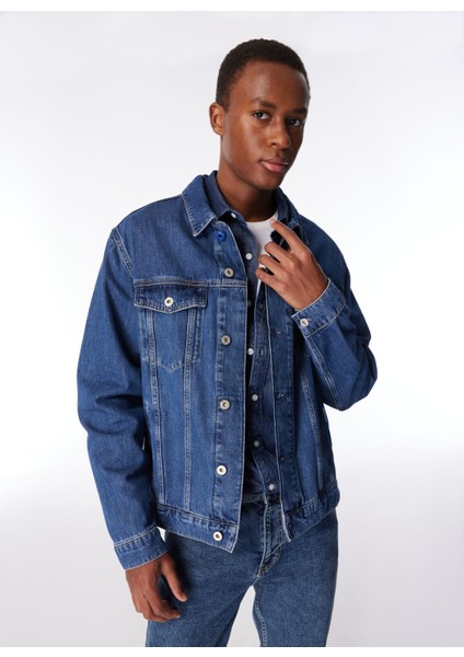 Erkek Denim Ceket 240D1404_KLJ Regular Denım Jacket