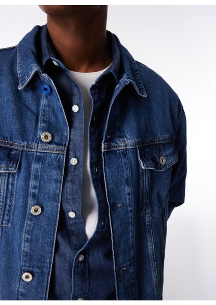 Erkek Denim Ceket 240D1404_KLJ Regular Denım Jacket