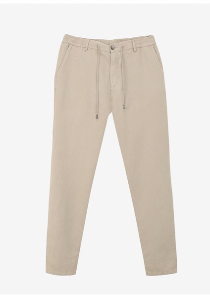 Gmg Fırenze Lastikli Bel Dar Paça Regular Fit Vizon Erkek Pantolon GU24MSS01013