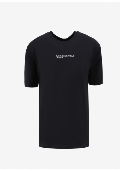 Siyah Erkek T-Shirt 240D1708_KLJ Relax Sslv Gothıc Logo
