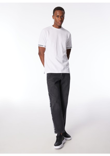 Siyah Erkek Denim Pantolon 240D1106_Klj Tapered Logo Denim