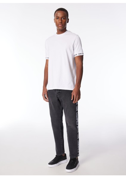 Siyah Erkek Denim Pantolon 240D1106_Klj Tapered Logo Denim fırsatları