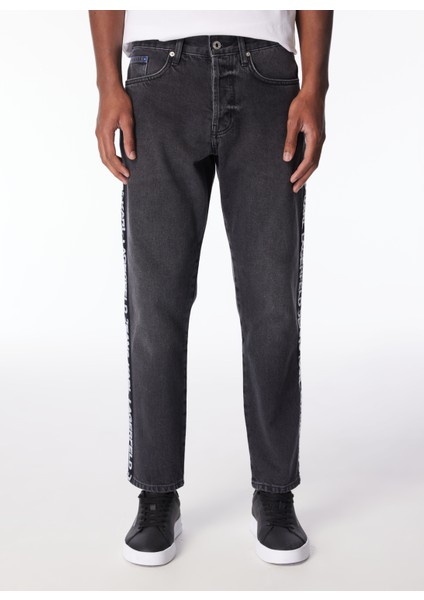 Siyah Erkek Denim Pantolon 240D1106_Klj Tapered Logo Denim indirimleri