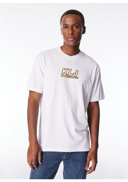 Beyaz Erkek T-Shirt 240D1701_KLJ Regular Sslv Skate Tee