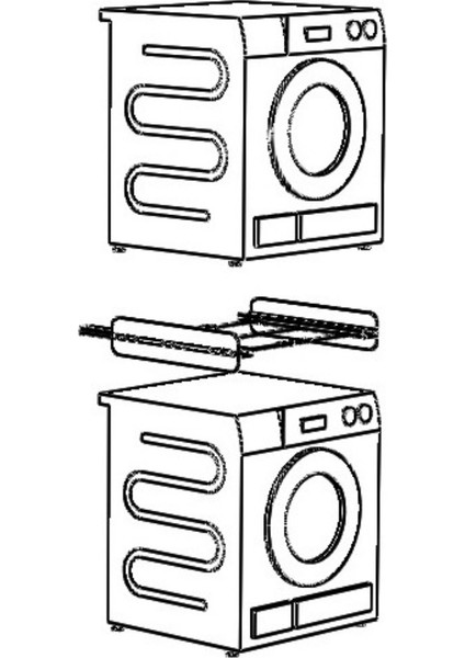 Metal&Kemersiz Çamaşır Kurutma Makinesi Üst-Üste Birleştirme Aparatı (Gri) fiyatları