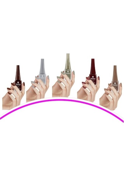 5 Adet Keratinli Besleyici Oje SET 12 14 ml