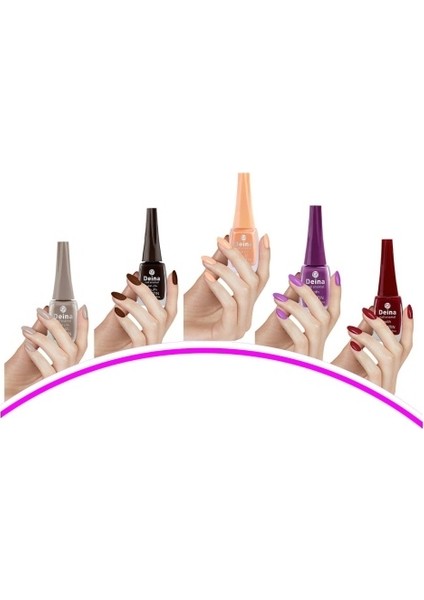 5 Adet Keratinli Besleyici Oje Set 4 14 ml