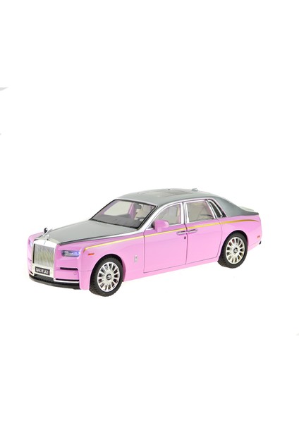 1:20 Ölçek Die-Cast Model Süper Lüx Araba Metal Işıklı 26CM Pembe