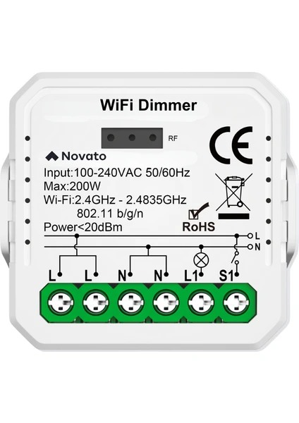 Akıllı Wifi Dimmer ( Tuya - Smart Life Uyumlu )