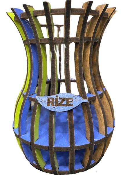 Çay Bardağı Ahşap Kalemlik