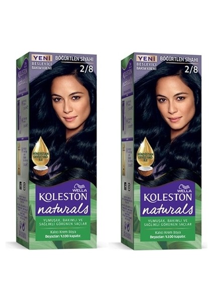 Naturals Saç Boyası Böğürtlen Siyahı 2/8 2x Paket