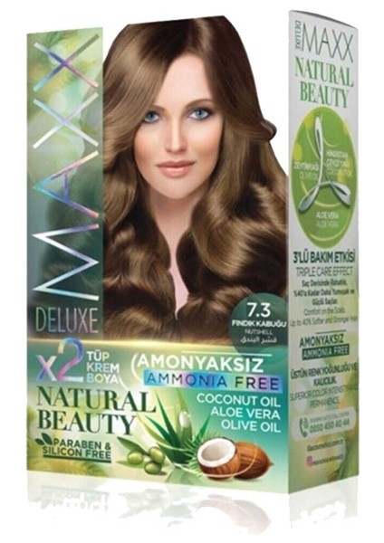 2 Paket Natural Beauty Amonyaksız Saç Boyası 7.3 Fındık Kabuğu fırsatları