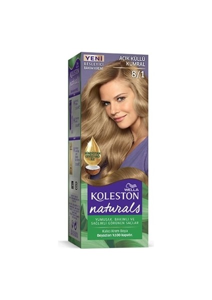 Naturals Saç Boyası Açık Küllü Kumral 8/1