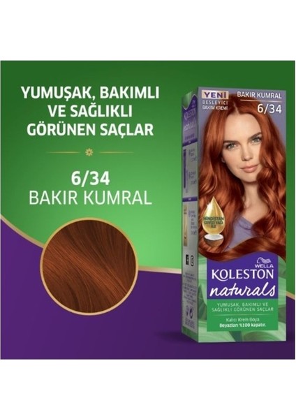 Naturals Saç Boyası Bakır Kumral 6/34