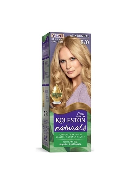 Naturals Saç Boyası Açık Kumral 8/0