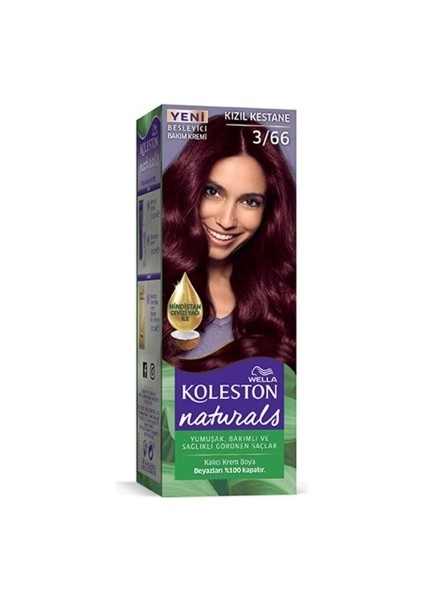 Naturals Saç Boyası Kızıl Kestane 3/66