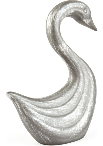 Deco White Swan 2'li Dekoratif Biblo - Beyaz