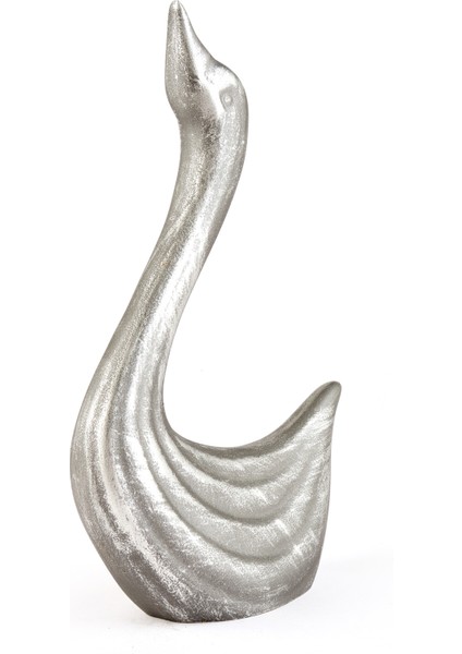 Deco White Swan 2'li Dekoratif Biblo - Beyaz