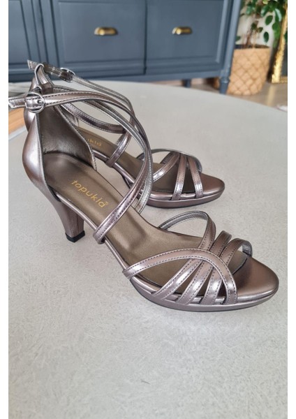 015 5009 8cm Topukla Kadın 8 cm Abiye Ayakkabı