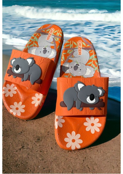 Koala Detaylı Kaymaz Plastik Havuz Deniz Banyo Balkon Teras Ev ve Sokak Terliği modelleri