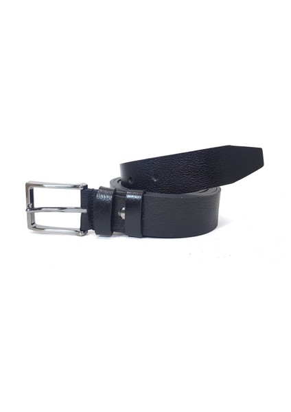 Büyük Beden Deri Kemer Siyah Spor 83007