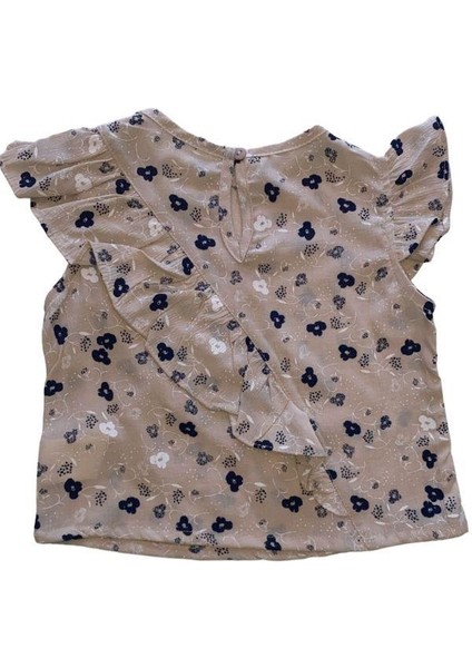 Kız Bebek Bluzu Fırfırlı Çiçek Desenli Şort Takım fırsatları