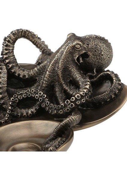 Steampunk Serisi Nautilus Kabuğu Üzerinde Ahtapot Tabak