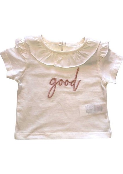 Kız Bebek Çocuk Good Yazılı Şortlu Takım