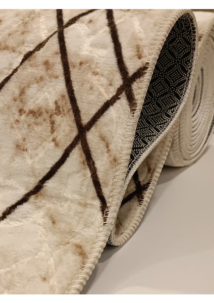 Emboss Kaymaz Taban Kabartmalı Halı Makinede Yıkanabilir 1068 Kahve Yolluk&halı (Püsküllü-Saçaklı) fiyatları