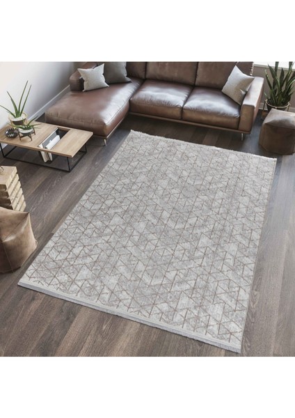 Emboss Kaymaz Taban Kabartmalı Halı Makinede Yıkanabilir 1073 Vizon Yolluk&halı (Püsküllü-Saçaklı) fiyatları