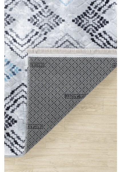 Emboss Kaymaz Taban Kabartmalı Halı Makinede Yıkanabilir 4002 Gri Yolluk&halı (Püsküllü-Saçaklı) fırsatları