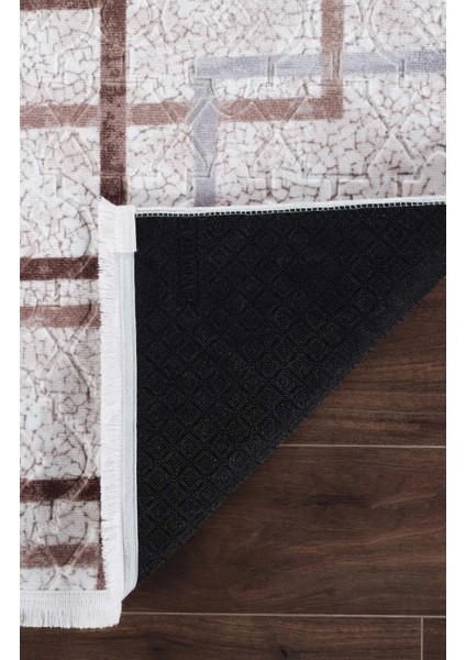 Emboss Kaymaz Taban Kabartmalı Halı Makinede Yıkanabilir 4001 Gri Yolluk&halı (Püsküllü-Saçaklı) fırsatları