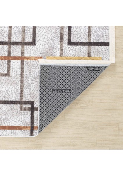 Emboss Kaymaz Taban Kabartmalı Halı Makinede Yıkanabilir 4001 Bej Yolluk&halı (Püsküllü-Saçaklı) fırsatları