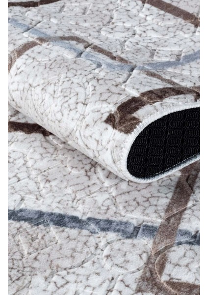 Emboss Kaymaz Taban Kabartmalı Halı Makinede Yıkanabilir 4001 Gri Yolluk&halı (Püsküllü-Saçaklı) modelleri