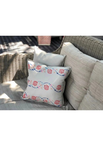 Ham Bez Krem Baskısız/desensiz Kırlent Kılıfı 40X40CM / 2’li Set