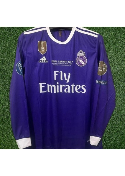 Real Madrid 2017 Cardıff Mor Şampiyonlar Ligi Finali Uzun Kol Ronaldo Forması modelleri