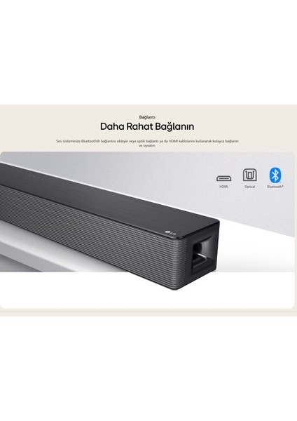 Lg Ev Sinema Soundbar Premium Dts Virtual: x 600W Yüksek Ses ve Kalite, 4.1 Kanal Sinema Deneyimi, Kablosuz Bluetooth Optik, HDMI ve USB Ses Sistemi