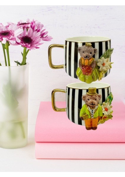 Angon Shop Teddy Bear Kız ve Erkek Temalı Özel El Yapımı Çay Ficanı 2'li